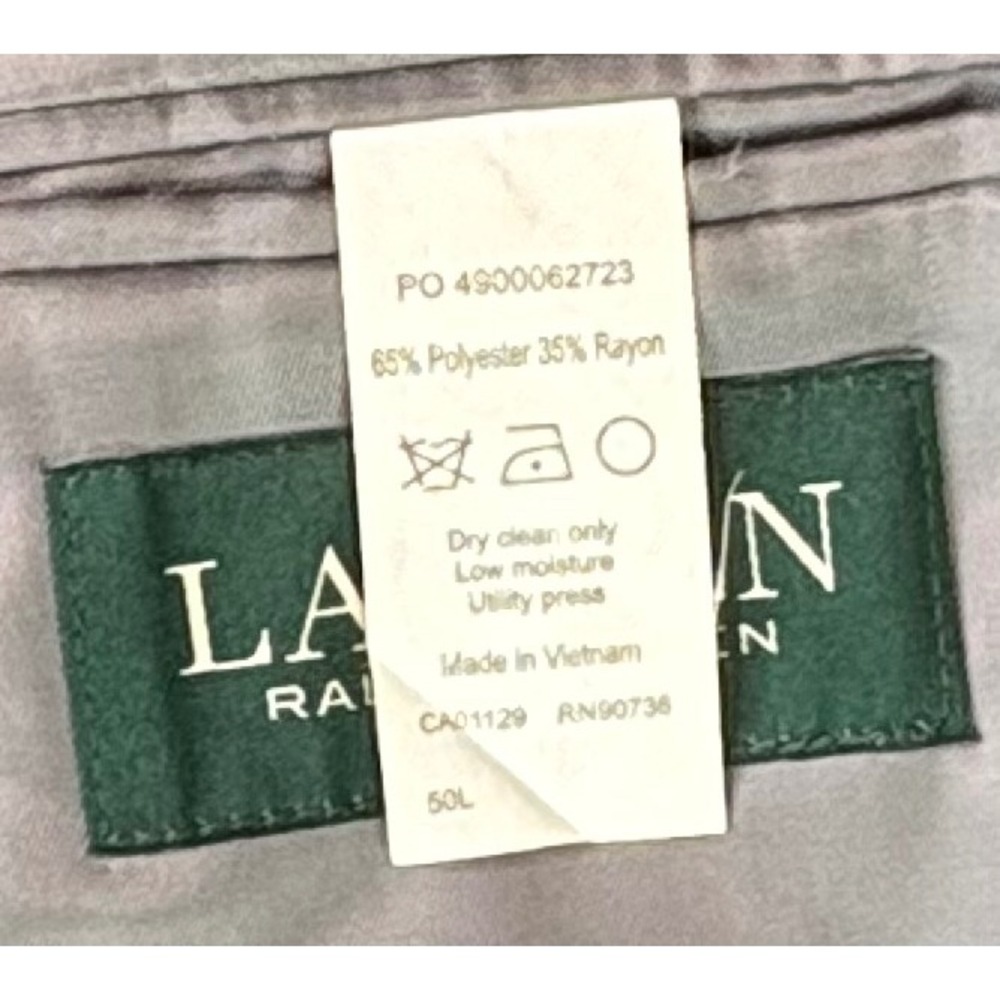 Lauren Ralph Lauren Men Blazer Jacket Dark Blue Plaid Two Button Sport Coat 50L - Picture 5 of 11
